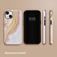 Selencia Coque arrière Vivid Tough iPhone 14 - Chic Marble Gold