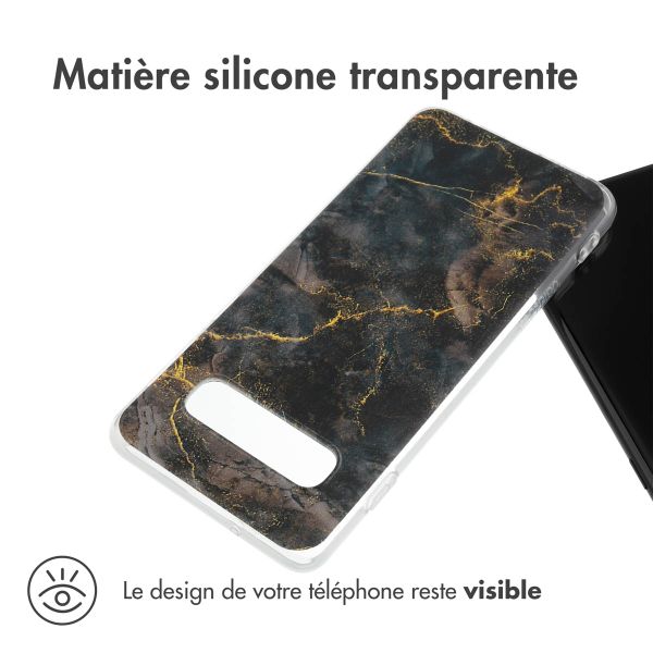 imoshion Coque Design Samsung Galaxy S10 - Black Marble