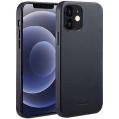 Accezz Coque arrière en cuir avec MagSafe Apple iPhone 12 (Pro) - Onyx Black