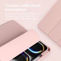 Accezz Coque tablette portefeuille Smart Silicone Apple iPad Pro 11 (2025) M5 / (2024) M4 - Rose