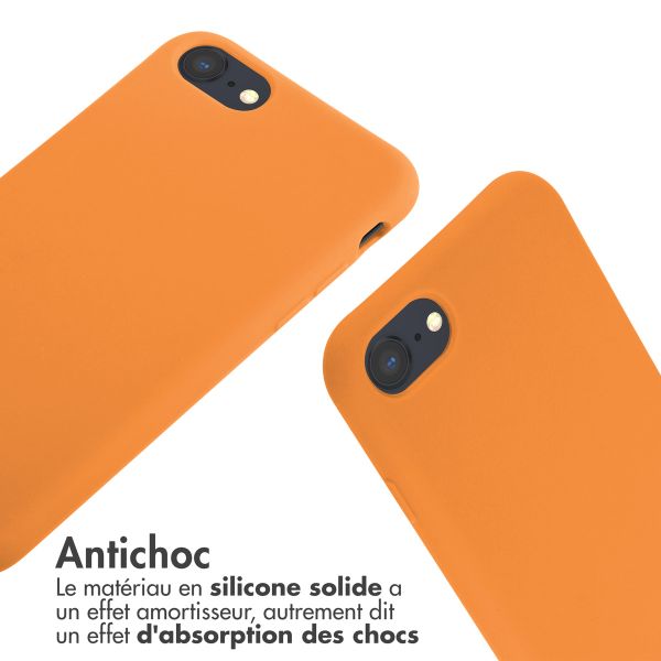 imoshion ﻿Coque en silicone avec cordon iPhone SE (2022 / 2020) / 8 / 7 - Orange