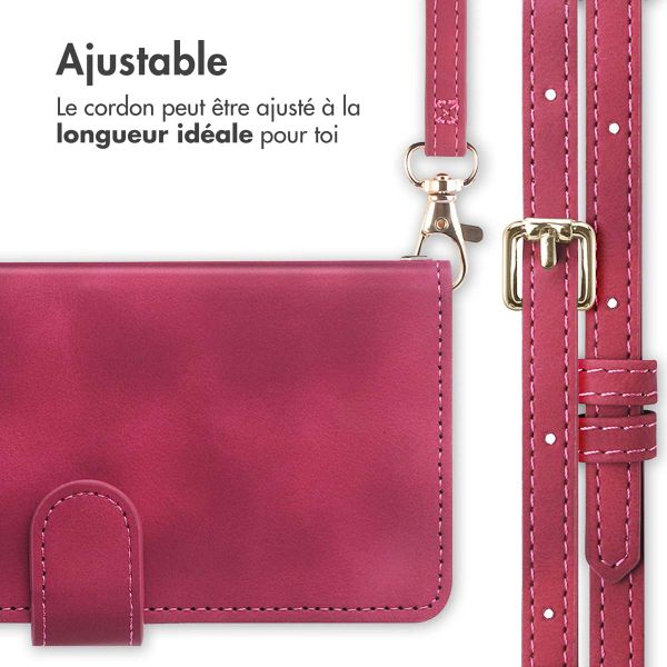 imoshion Etui de téléphone portefeuille avec cordon iPhone 13 - Rouge