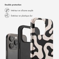 Selencia Coque arrière Vivid Tough iPhone 14 Pro Max - Art Wave Black