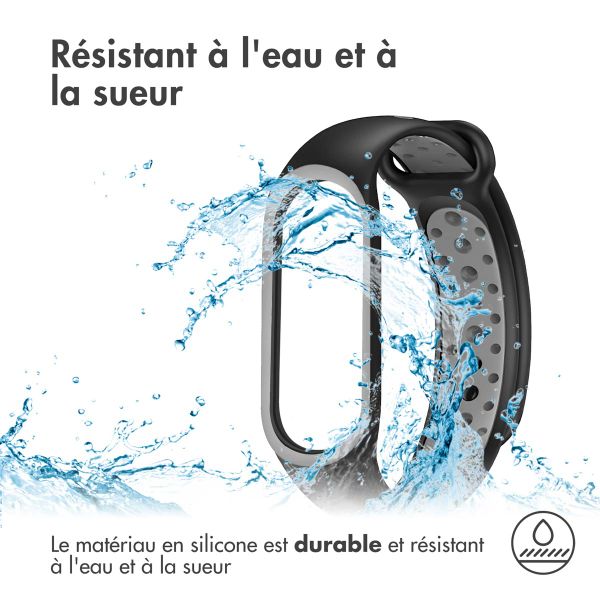 imoshion Bracelet sportif en silicone Xiaomi Mi Band 7 - Noir / Gris