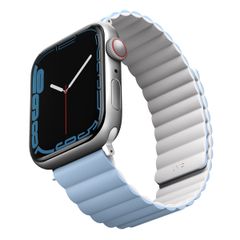 Uniq Bracelet double face Revix Apple Apple Watch Series 1 á 9 / SE (38/40/41 mm) | Series 10 (42 mm) - Blanc/Bleu