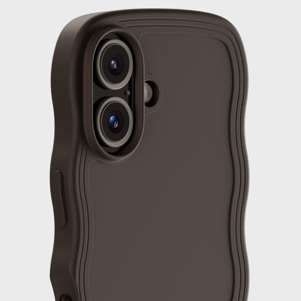 Holdit Coque Wavy Apple iPhone 16 - Chocolate