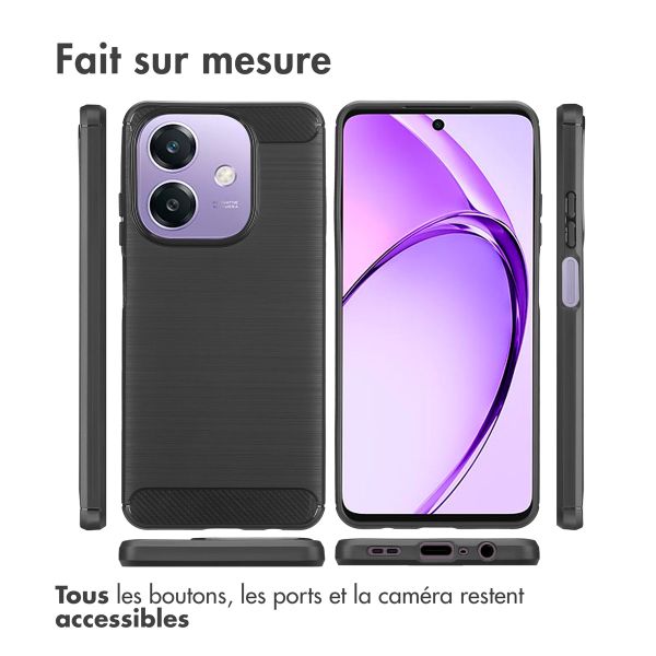 imoshion Coque Brushed Oppo A40 4G / Oppo A40M 4G - Noir