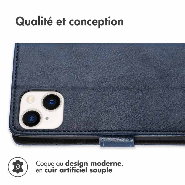 imoshion Étui de télephone portefeuille Apple iPhone 14 / 13 - Bleu foncé
