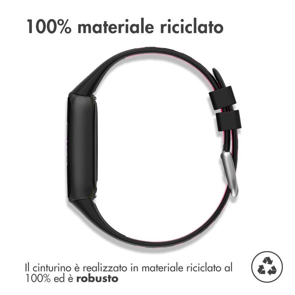 imoshion Bracelet sport silicone Fitbit Luxe - Noir & Rose