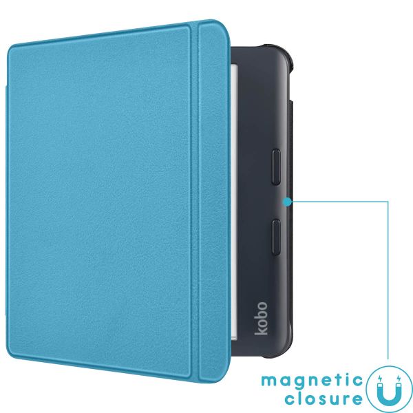 imoshion Slim Hard Sleepcover avec support Kobo Libra Colour - Bleu clair