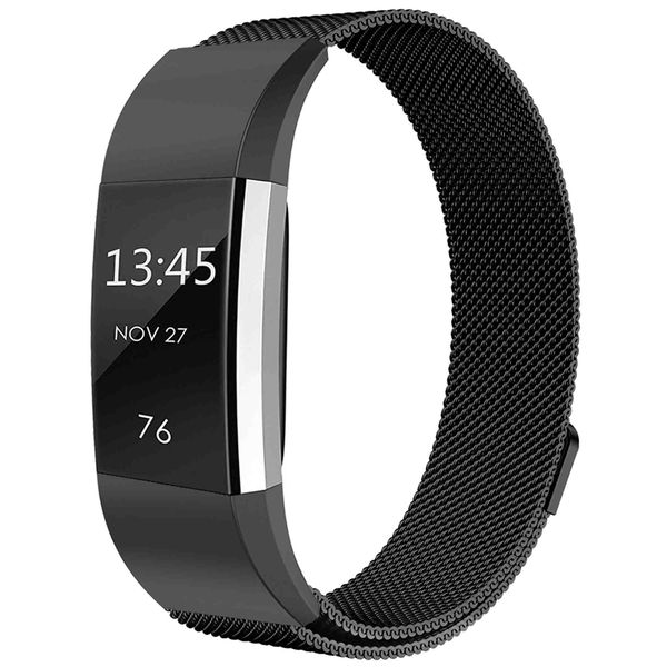 imoshion Bracelet magnétique milanais Fitbit Charge 2 - Taille S - Noir