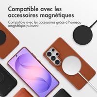Accezz Coque arrière en cuir avec MagSafe Samsung Galaxy S26 Ultra - Sienna Brown