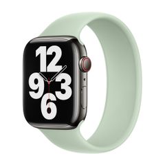 Apple Bracelet Boucle unique en Silicone Apple Watch | 44/45/46/49 mm - Taille 10 - Mineral Green