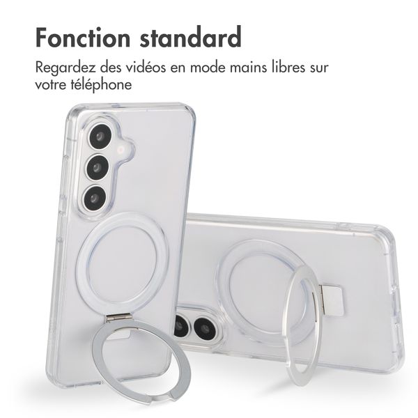Accezz Coque Ring Stand avec MagSafe Samsung Galaxy S26 - Transparent