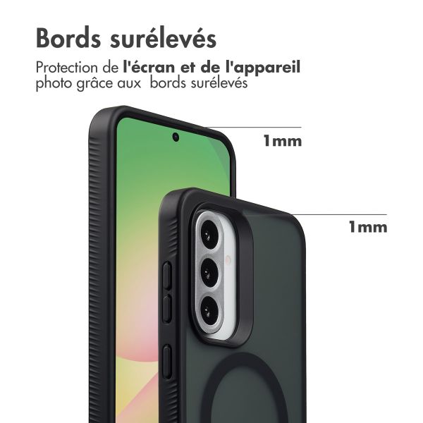 Accezz Coque Givrée Robuste avec MagSafe Samsung Galaxy A36 / A56 - Noir