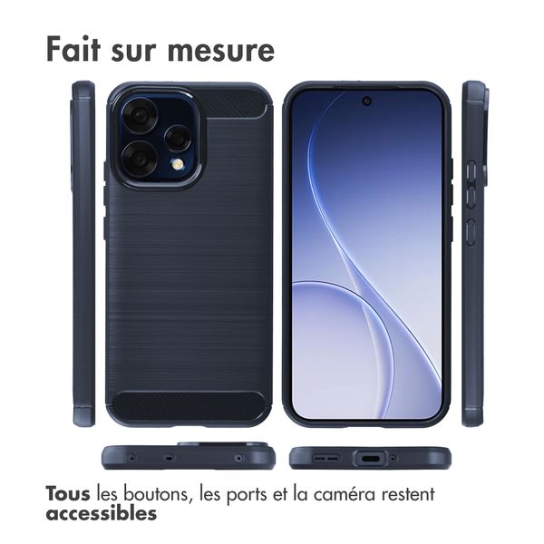 imoshion Coque Brushed Oppo Reno15 F (5G) - Bleu foncé