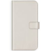 Selencia Étui portefeuille en cuir véritable Samsung Galaxy S21 Plus - Greige