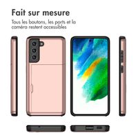 imoshion Coque arrière avec porte-cartes Samsung Galaxy S21 FE - Rose Dorée