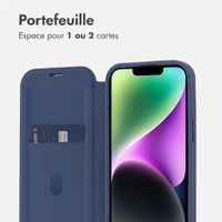 imoshion Bookcase transparente avec MagSafe Apple iPhone 14 / 13 - Bleu