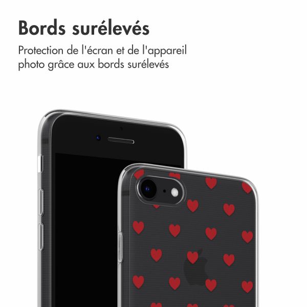 imoshion Coque Design iPhone SE (2022 / 2020) / 8 / 7 - Red Hearts