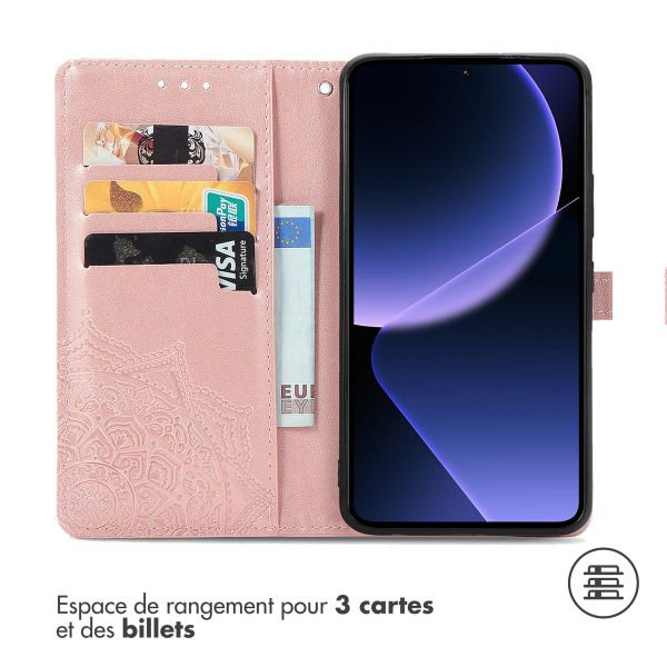 imoshion Etui de télephone Mandala Xiaomi 13T / 13T Pro - Rose Doré