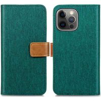 imoshion Étui de téléphone portefeuille Luxe Canvas iPhone 13 Pro - Vert