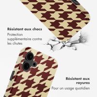 Selencia Coque arrière Vivid avec MagSafe Apple iPhone 16 - Pied-de-Poule