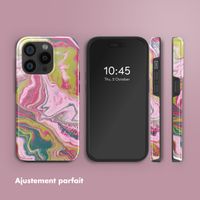 Selencia Coque arrière Vivid Tough avec MagSafe iPhone 15 Pro - Marble Pink