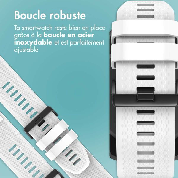 imoshion Bracelet QuickFit® en silicone  - Connexion Garmin 26 mm - Blanc