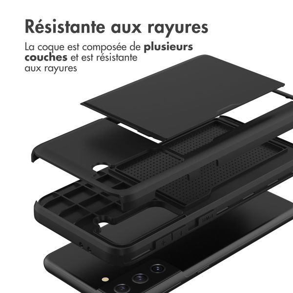 imoshion Coque arrière avec porte-cartes Samsung Galaxy S21 - Noir