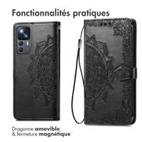 imoshion Etui de téléphone portefeuille Mandala Xiaomi 12T (Pro) - Noir