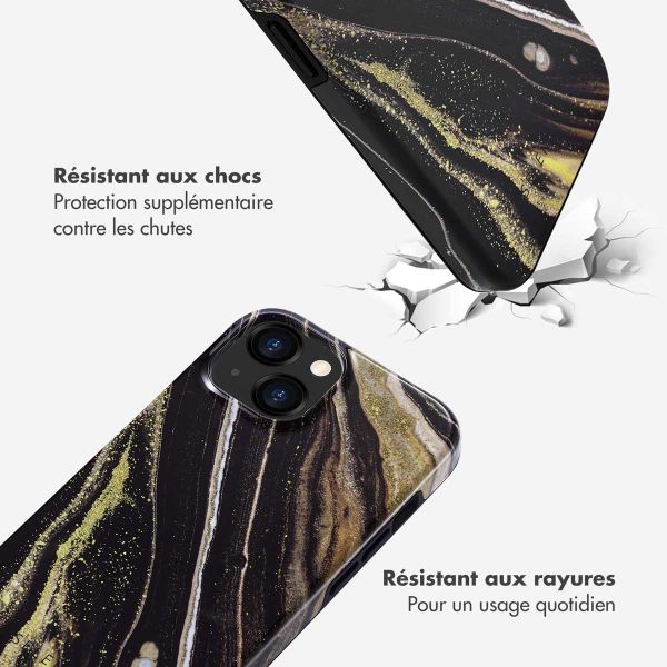 Selencia Coque arrière Vivid Tough iPhone 15  - Chic Marble