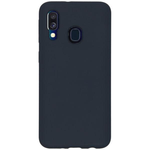 Accezz Coque Liquid Silicone Samsung Galaxy A40 - Bleu