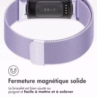 imoshion Bracelet magnétique milanais Fitbit Charge 5 - Taille M - Violet