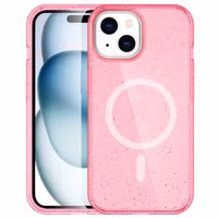 imoshion Coque Pailletée avec MagSafe Apple iPhone 15 - Paillettes Rose