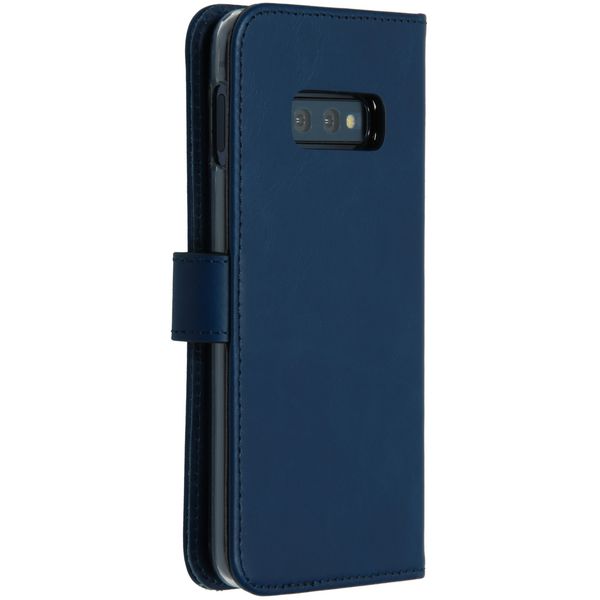 Selencia Étui portefeuille en cuir véritable Samsung Galaxy S10e - Bleu