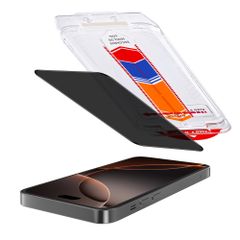 Accezz Protection d’écran en verre trempé avec filtre de confidentialité + Applicateur Apple iPhone 16 Pro Max
