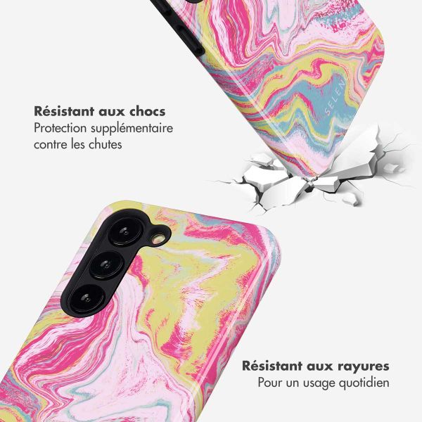Selencia Coque arrière Vivid Samsung Galaxy S23 - Marble Pink