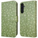 imoshion Étui de téléphone portefeuille Design Samsung Galaxy A35 - Green Flowers