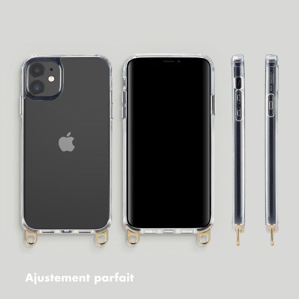Selencia Coque arrière avec crochets amovibles Apple iPhone 11 - Transparent