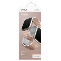 Uniq Bracelet double face Revix Premium Edition Apple Apple Watch Series 1 á 9 / SE (38/40/41 mm) | Series 10 (42 mm) - Blanc/Rose Blush