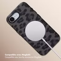 Selencia Coque Sabi imprimé panthère avec MagSafe Apple iPhone 16e - Midnight Black