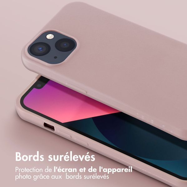 Selencia Coque silicone avec cordon amovible Apple iPhone 13 - Sand Pink