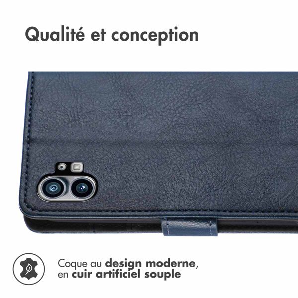 imoshion Étui de téléphone portefeuille Luxe Nothing Phone (1) - Bleu foncé