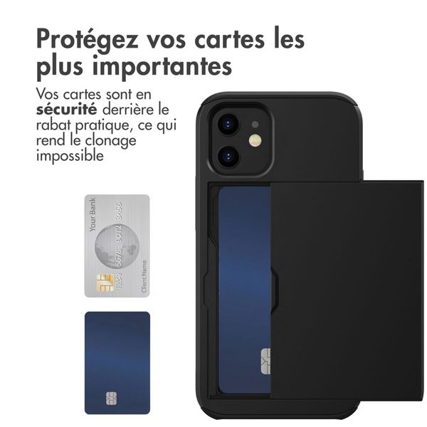 imoshion Coque arrière avec porte-cartes Apple iPhone 12 Mini - Noir