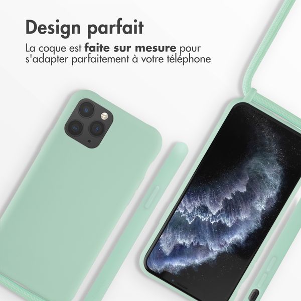 imoshion Coque en silicone avec cordon Apple iPhone 11 Pro - Vert menthe