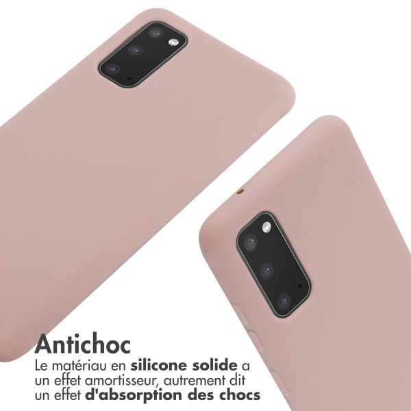 imoshion ﻿Coque en silicone avec cordon Samsung Galaxy S20 - Sand Pink