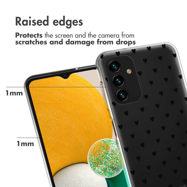 imoshion Coque Design Samsung Galaxy A13 (5G) / A04s - Hearts All Over Black