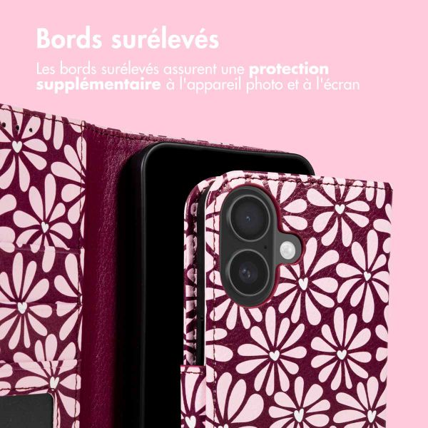 imoshion Étui de télephone portefeuille Design Apple iPhone 17 - Bloom Love Blush