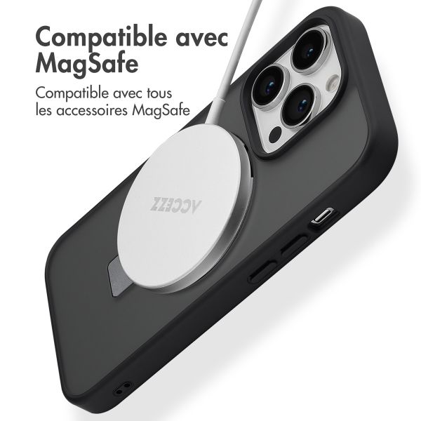 Accezz Coque Ring Stand avec MagSafe iPhone 14 Pro - Noir